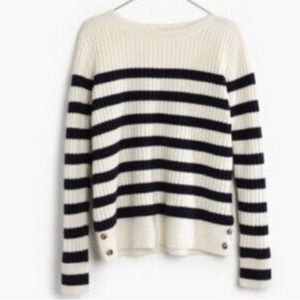 Madewell anchorlight ivory ribbed sweater size M